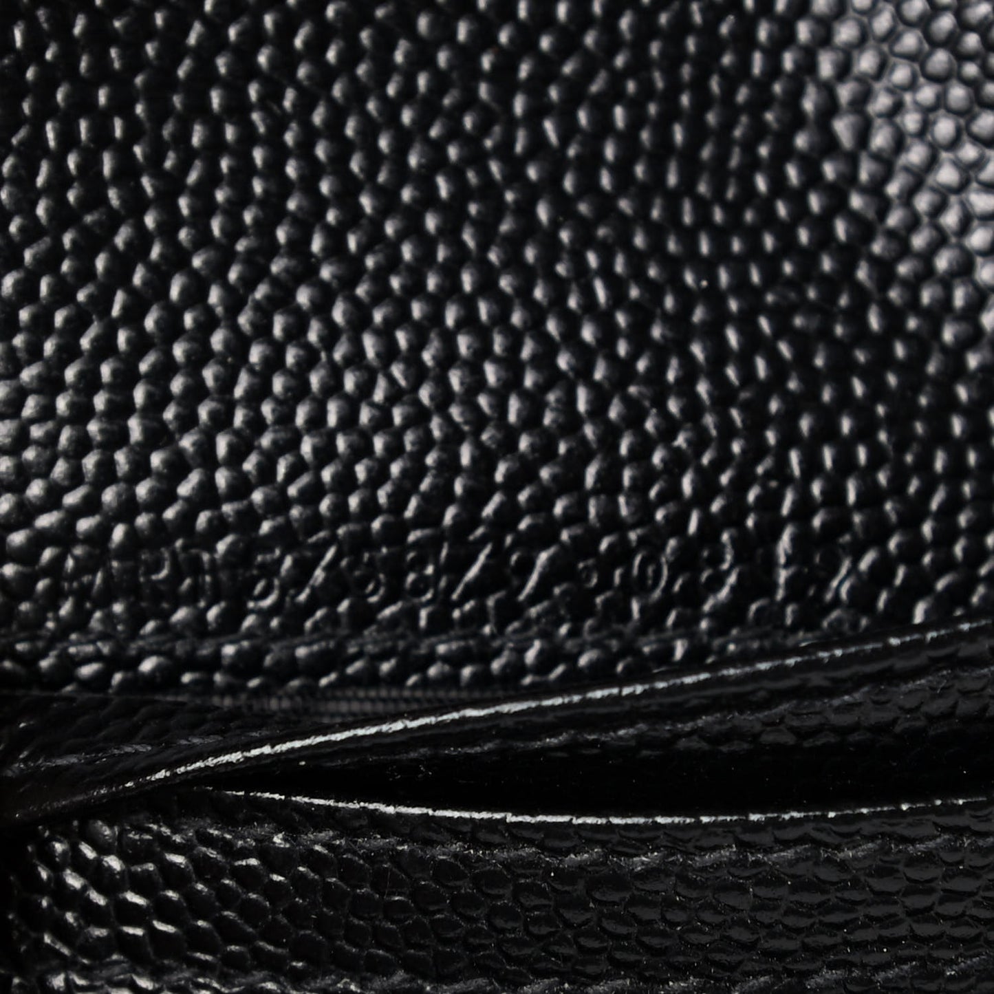 Grain De Poudre Matelasse Chevron Monogram Zipped Card Case Black