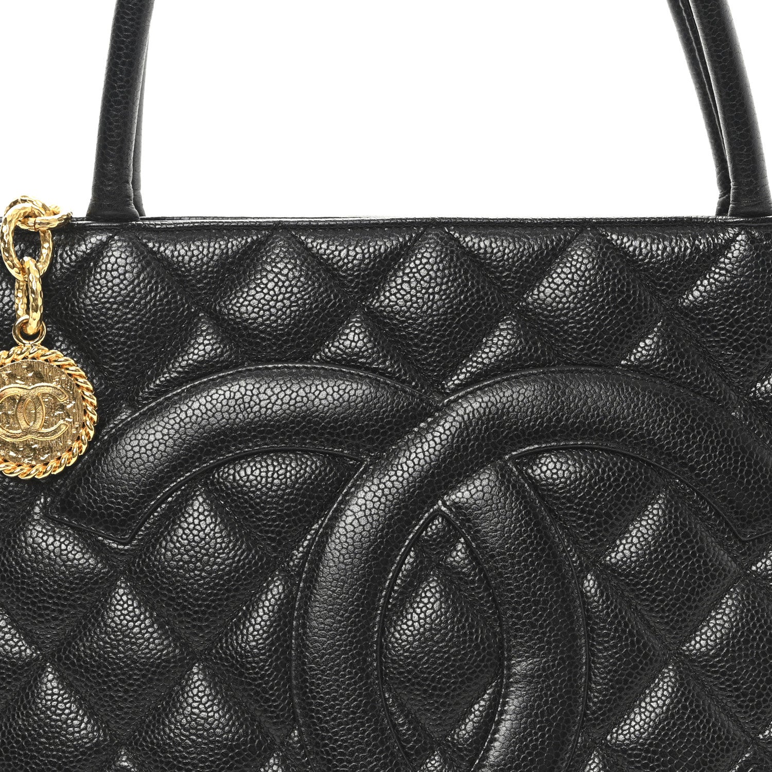 Chanel Caviar Quilted Medallion Tote Black 8 of 10
