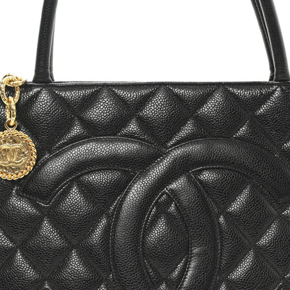 Chanel Caviar Quilted Medallion Tote Black 8 of 10