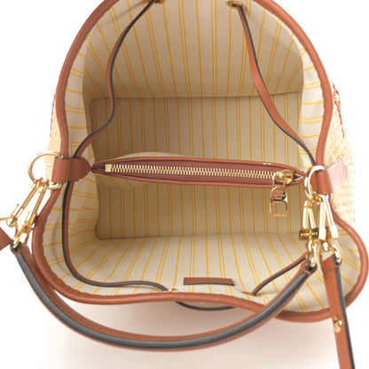 Louis Vuitton Raffia Calfskin Monogram Neonoe MM Tan 5 of 12