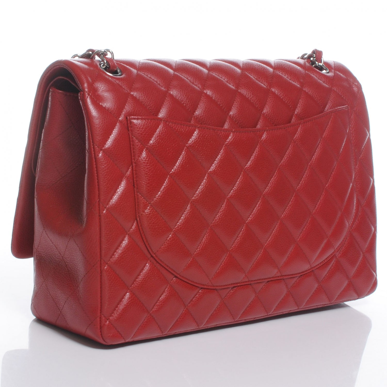 Chanel Caviar Quilted Maxi Double Flap Red 3 of 8