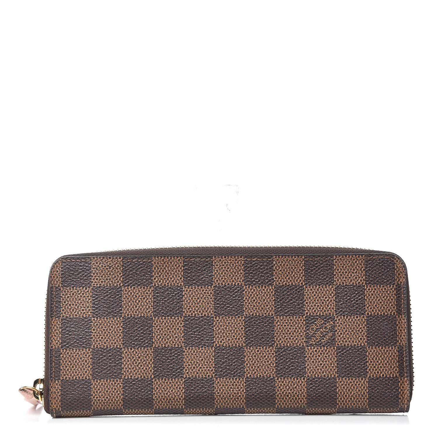 Louis Vuitton Damier Ebene Clemence Wallet Rose Ballerine 1 of 8