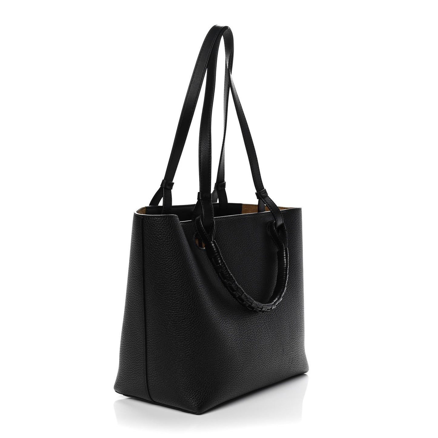 Calfskin Small Anagram Tote Black