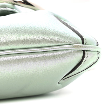 Gucci Iridescent Nappa Vertical Matelasse Small Maxi Horsebit Chain Shoulder Bag Iridescent Salvy Green 11 of 12