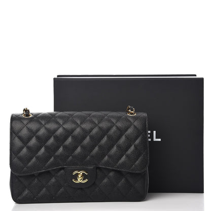 Chanel Caviar Quilted Jumbo Double Flap Black 9 of 9
