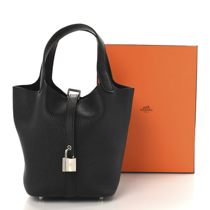 Hermes Taurillon Clemence Picotin Lock 18 PM Black 13 of 13