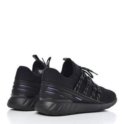 Louis Vuitton Neoprene Mesh Rubber Fastlane Low Sneakers 7.5 Black 4 of 15