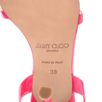 Jimmy Choo Patent India Sandals 38 Pink 9 of 10