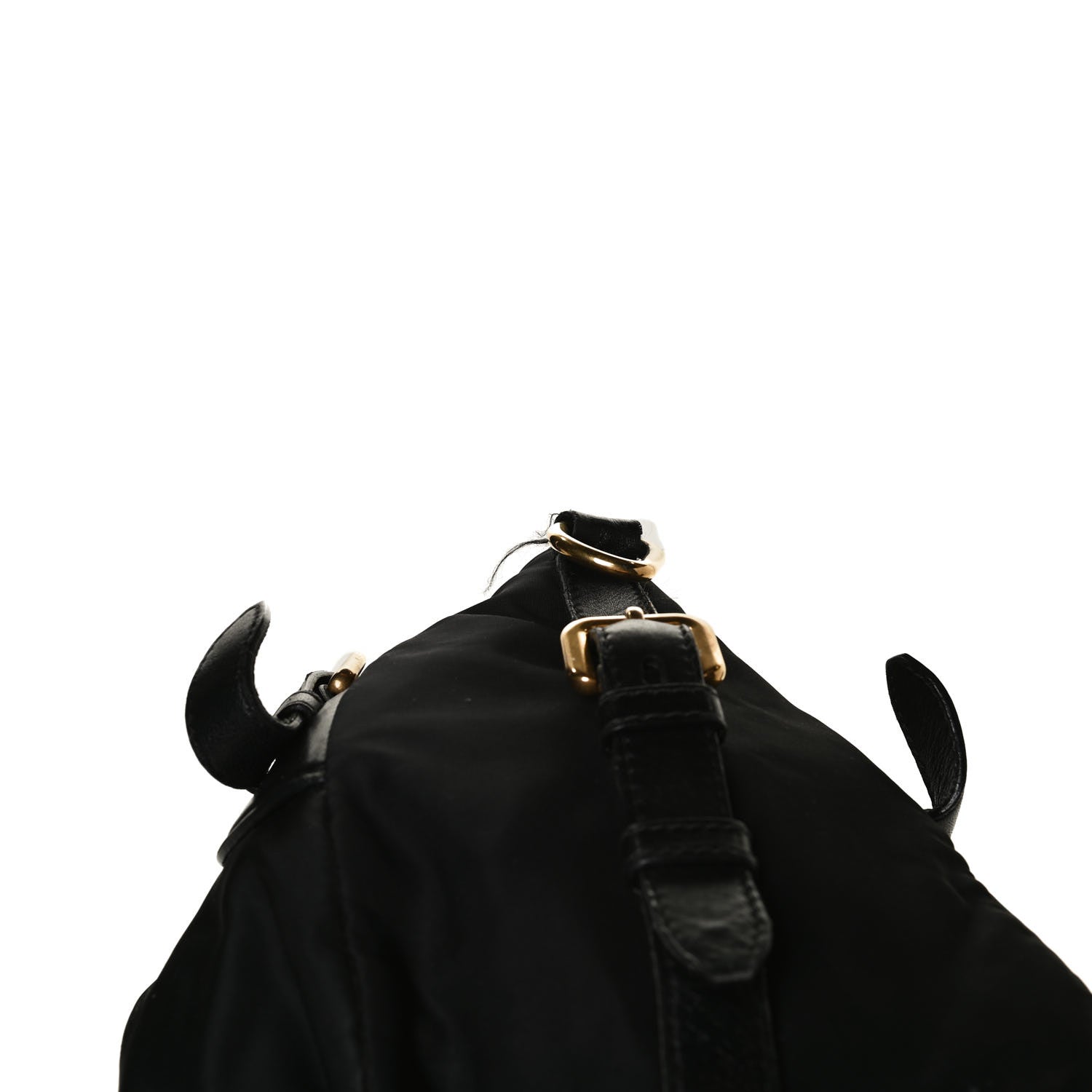 Prada Tessuto Nylon Jacquard Logo Aviator Satchel Black 13 of 17