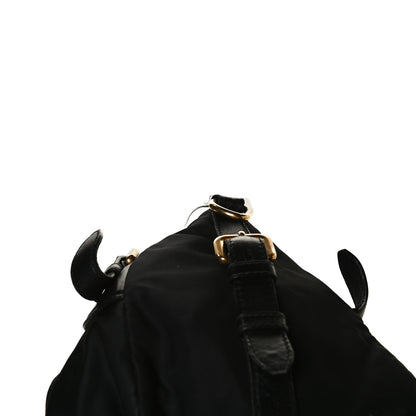 Prada Tessuto Nylon Jacquard Logo Aviator Satchel Black 13 of 17
