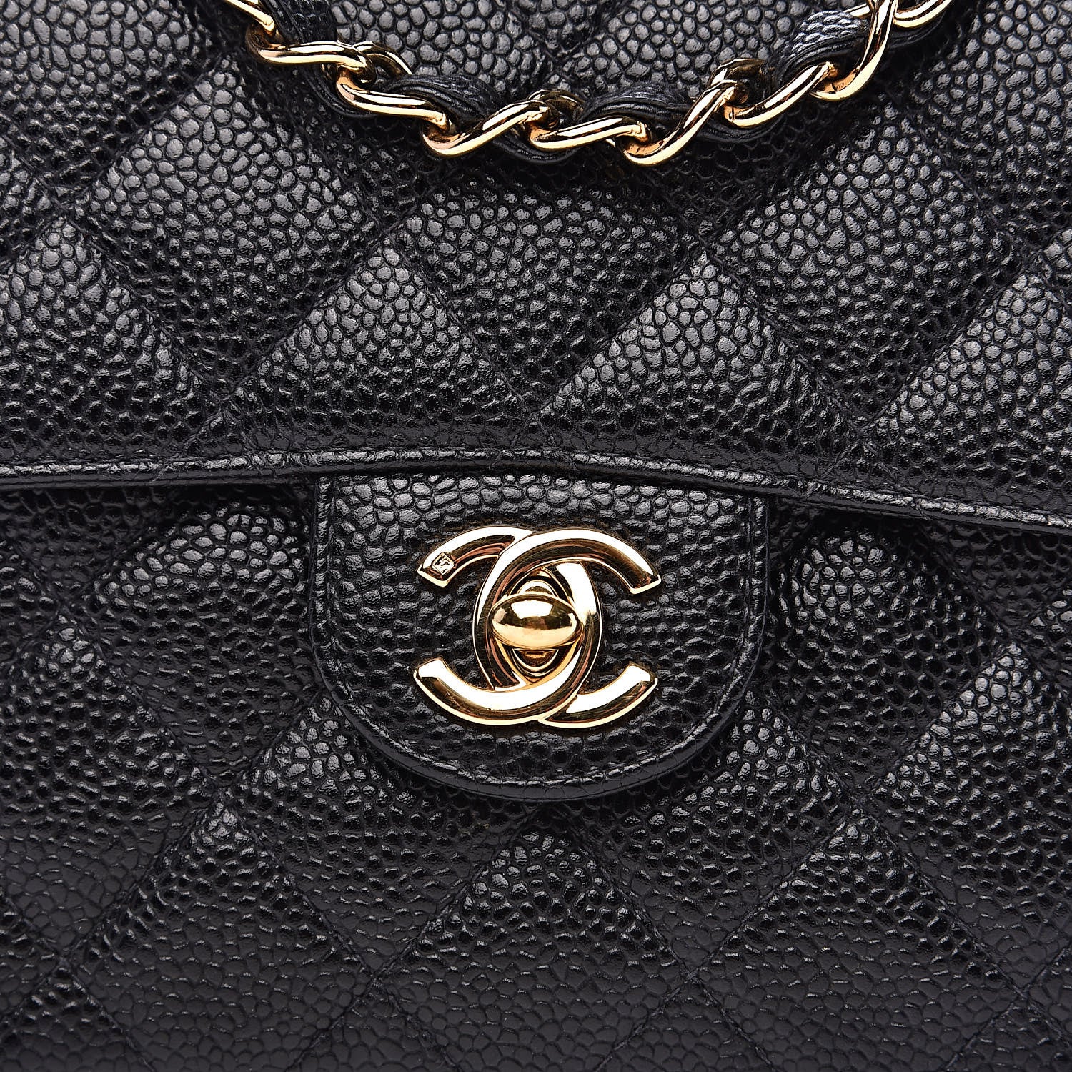 Chanel Caviar Quilted Mini Square Flap Black 10 of 11