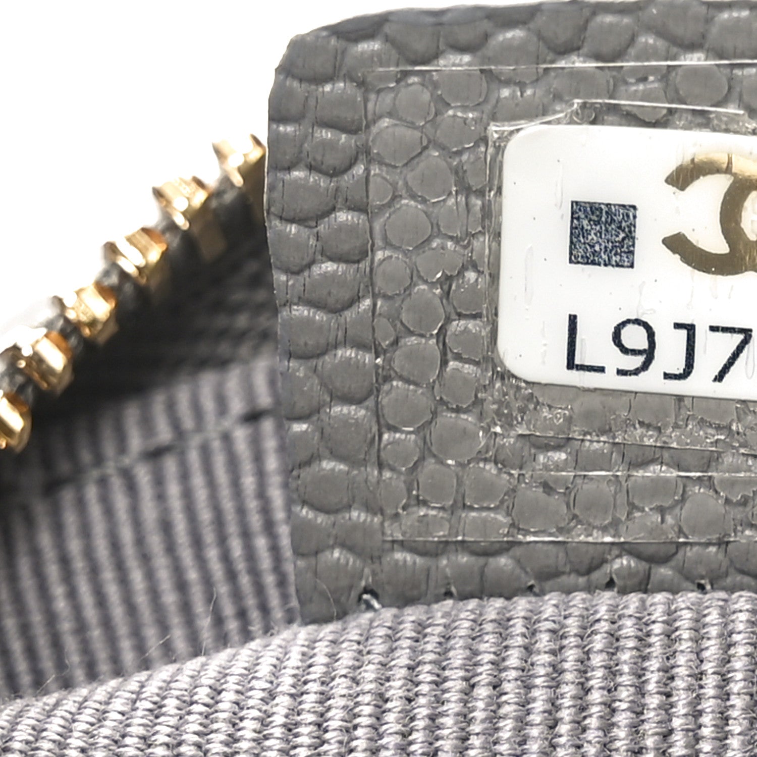 Chanel Caviar Quilted Small Cosmetic Case Grey 6 of 7