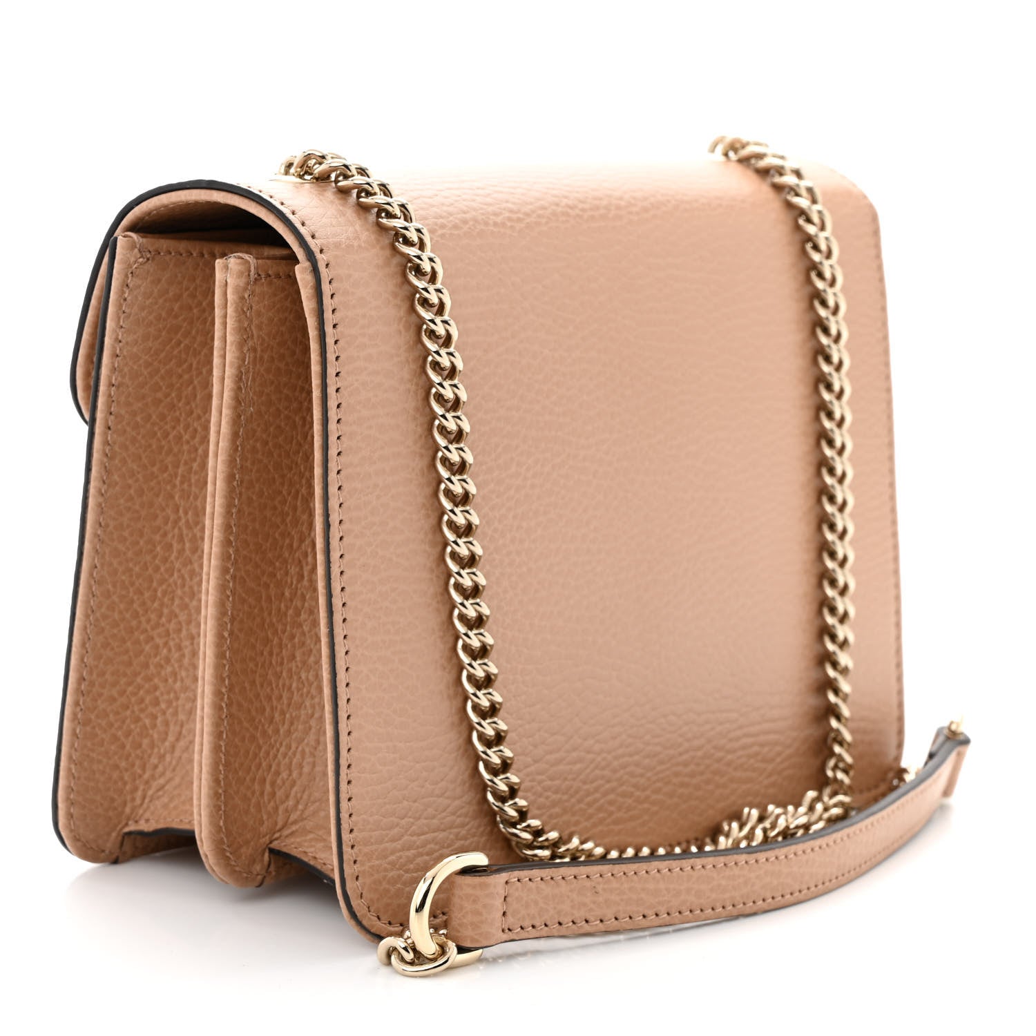 Gucci Dollar Calfskin Small Interlocking G Shoulder Bag Camelia 3 of 10