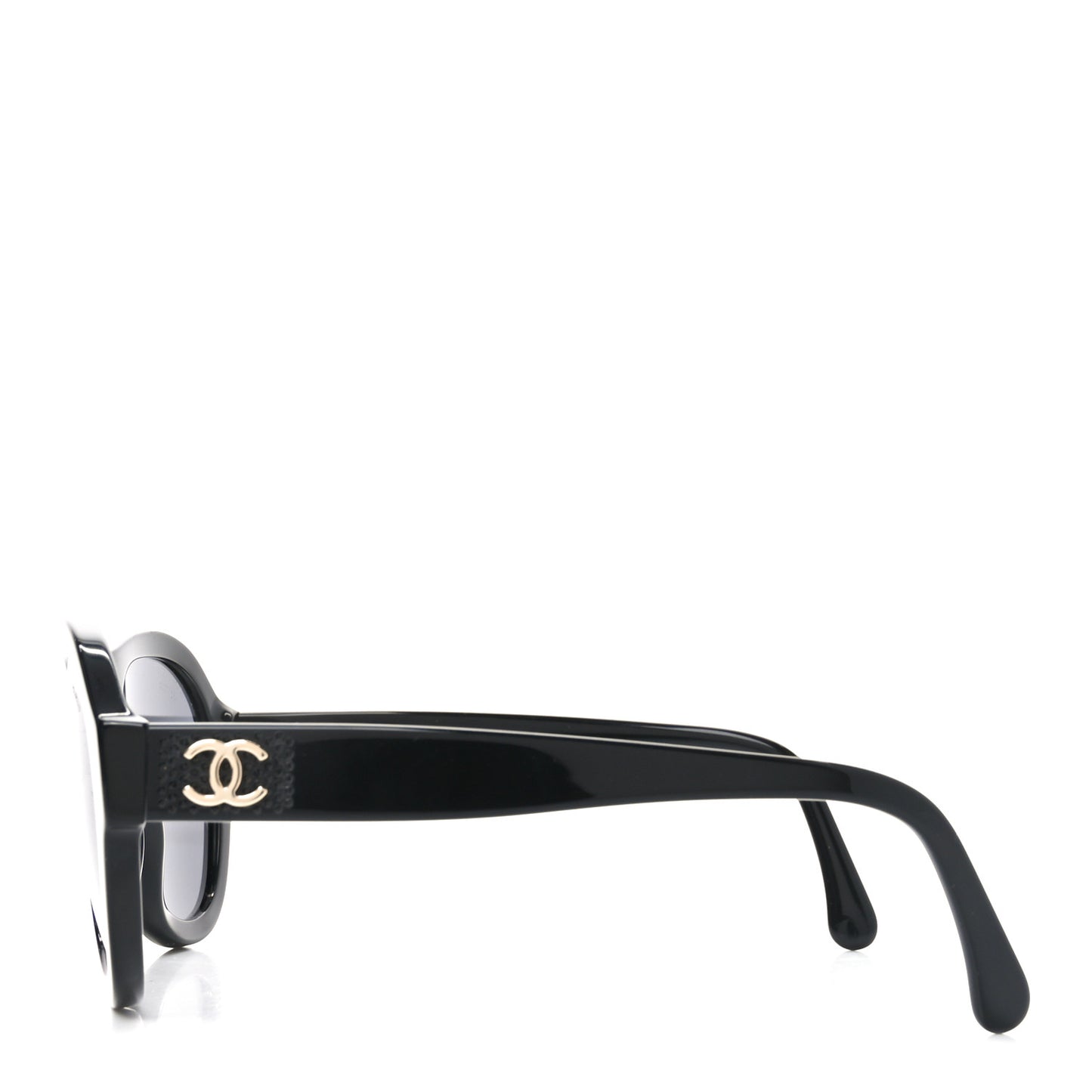 Acetate Strass Pilot Sunglasses 5467-B Black