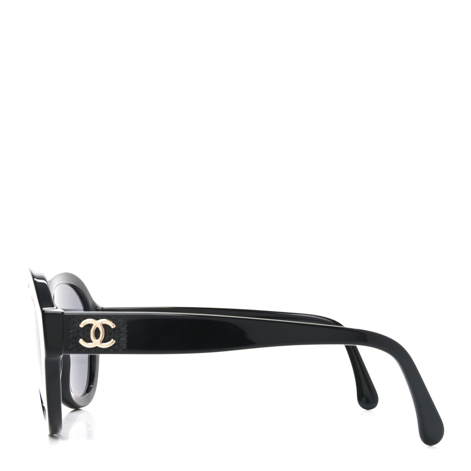 Chanel Acetate Strass Pilot Sunglasses 5467-B Black 3 of 7