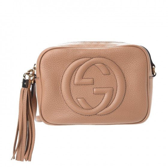 Gucci Pebbled Calfskin Small Soho Disco Bag Rose Beige 1 of 8