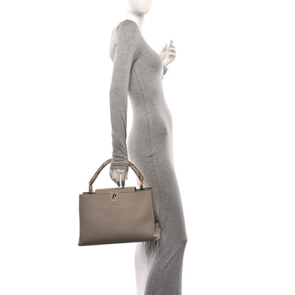 Louis Vuitton Taurillon Snakeskin Capucines Galet 2 of 9