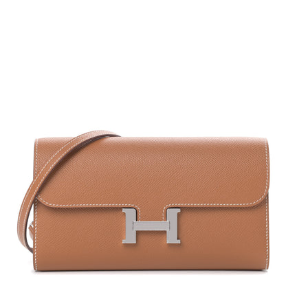 Hermes Epsom Constance Long Wallet To Go Gold 1 of 11