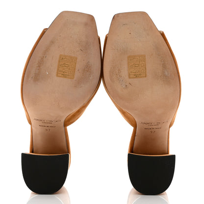 Jimmy Choo Suede Baia 100 Mules 37 Tan 5 of 12