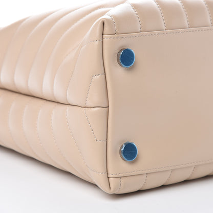 Saint Laurent Calfskin Y Quilted Monogram Large Loulou Shopper Nude Powder 9 of 10