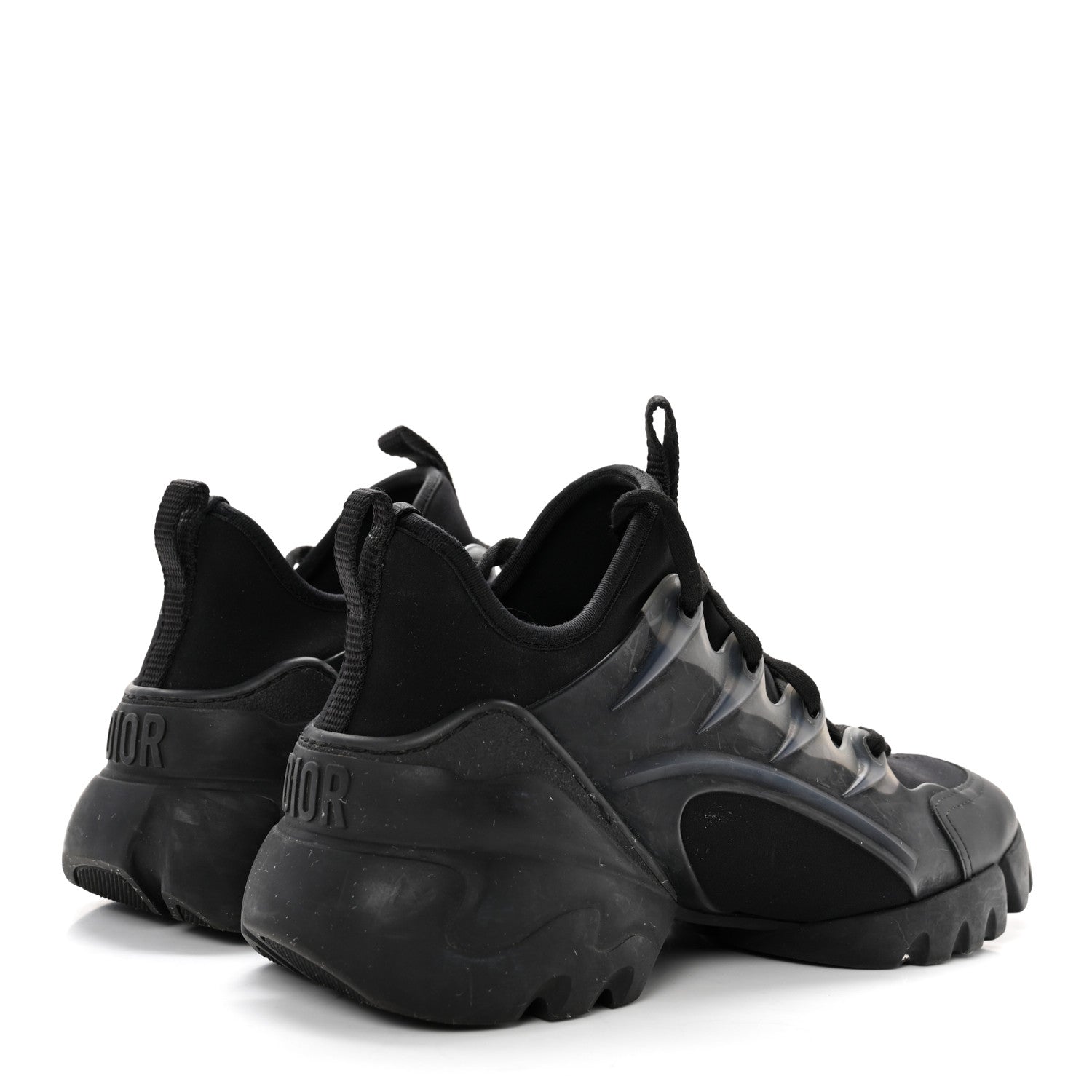 Christian Dior Neoprene Rubber Womens D-Connect Sneakers 36 Black 4 of 14