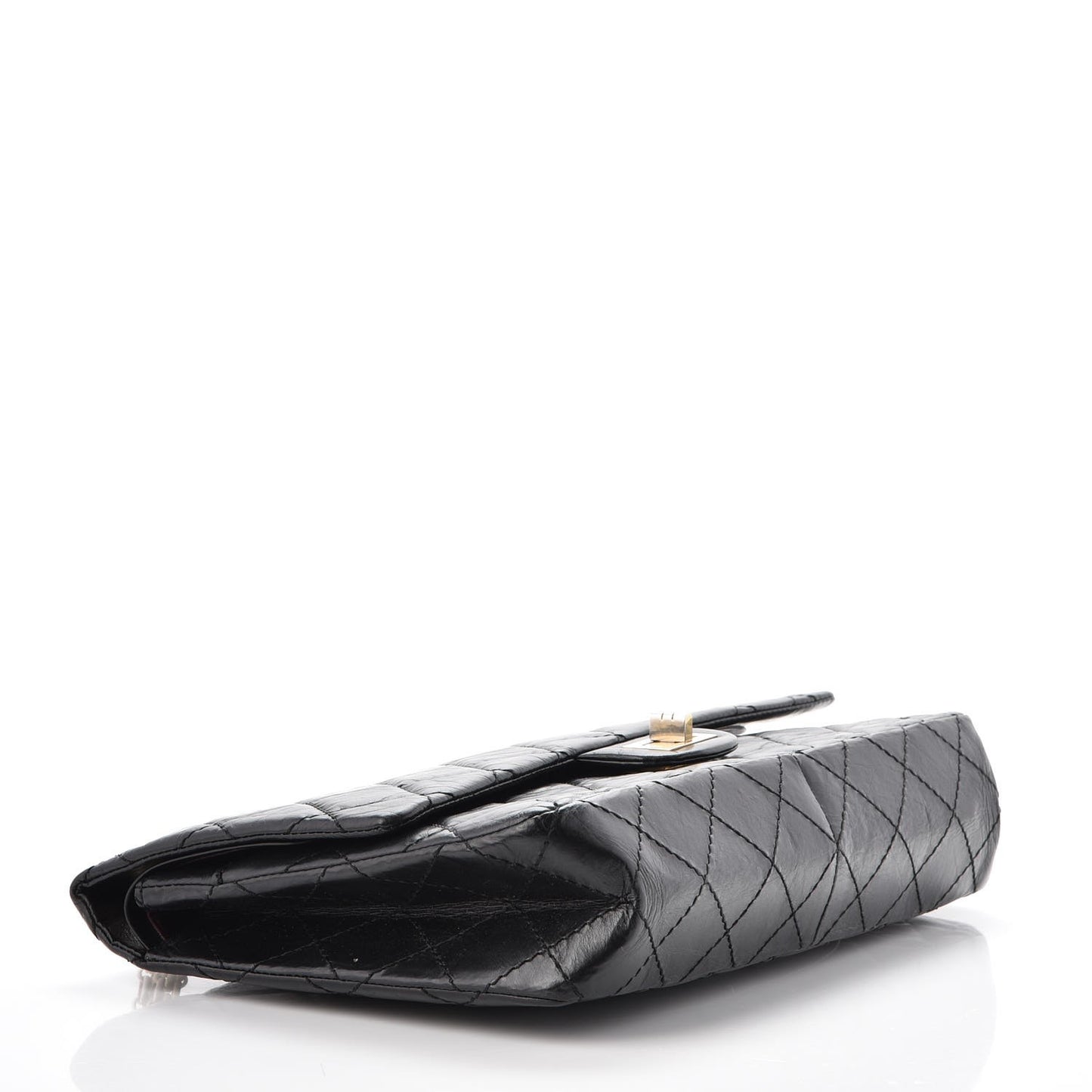 Aged Calfskin Quilted 2.55 Reissue 226 Flap Black