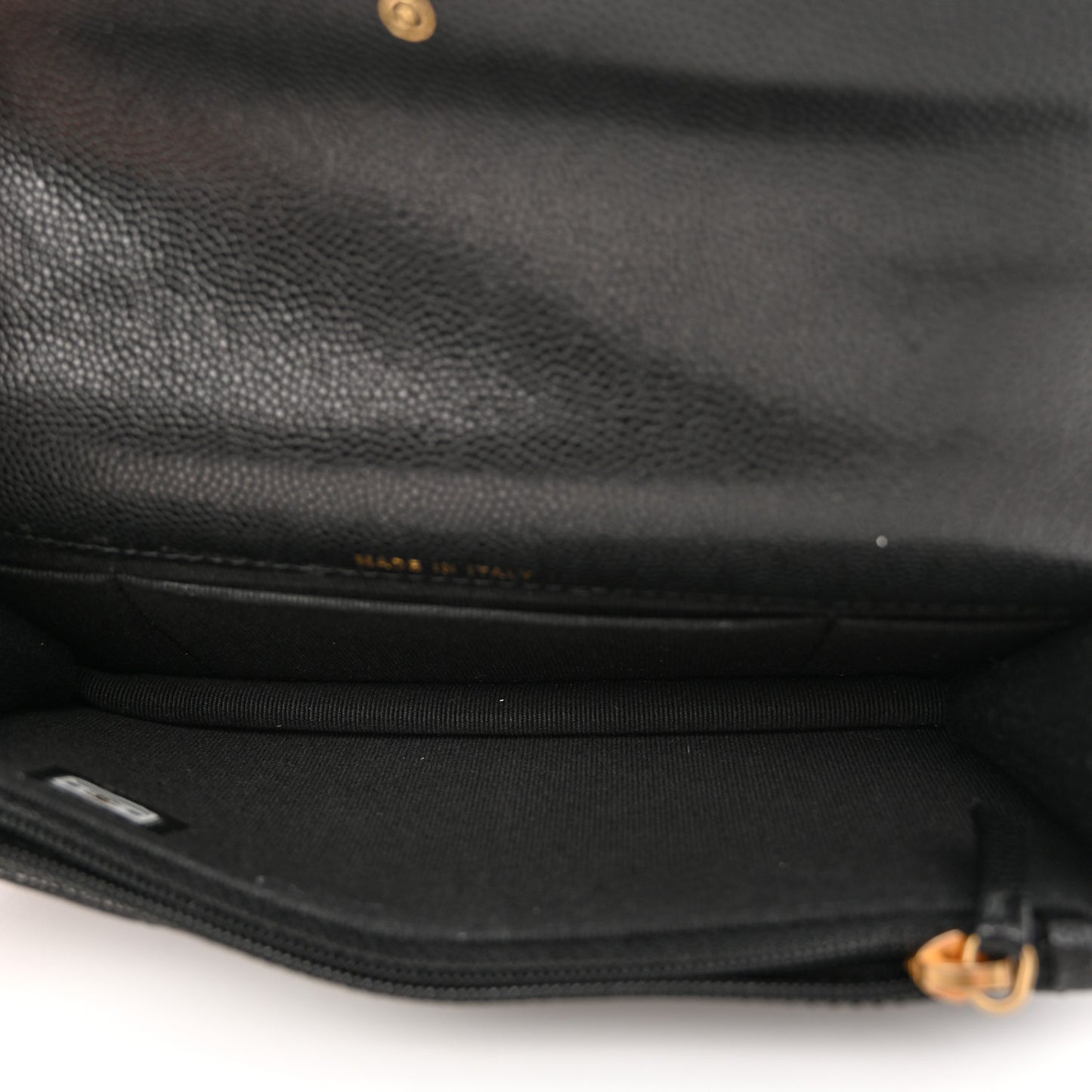 Caviar Quilted Coco First Phone Holder With Chain Black