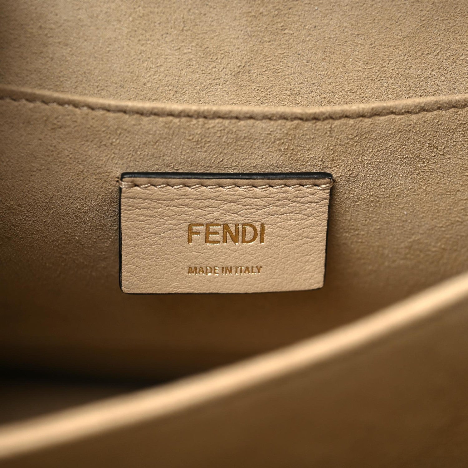 Fendi Vitello Liberty Bi-Color FF 1974 Embossed Chain Strap Kan U Shoulder Bag Black Maya 8 of 9
