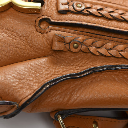 Chloe Calfskin Braided Medium Marcie Satchel Whiskey 8 of 12