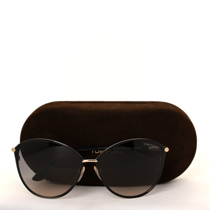Tom Ford Penelope Vintage Round Sunglasses TF320 Black 7 of 7
