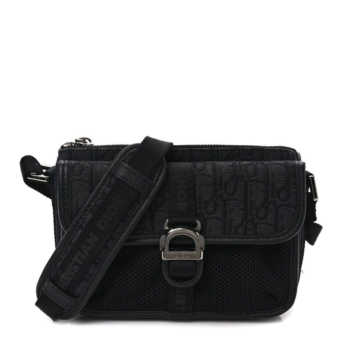 Oblique Jacquard Mini Dior 8 With Strap Black Multicolor