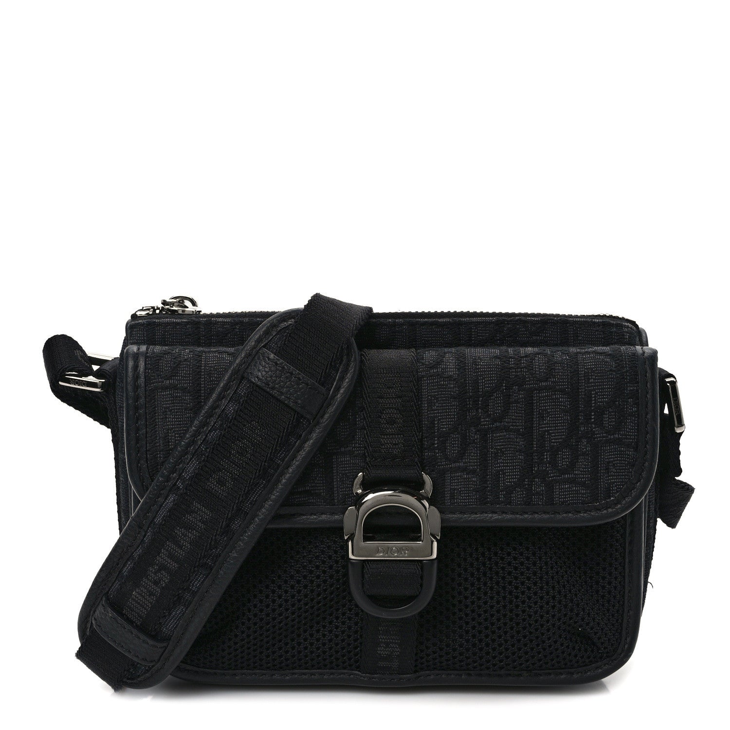 Christian Dior Oblique Jacquard Mini Dior 8 With Strap Black Multicolor 1 of 12