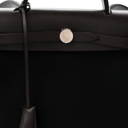 Hermes Toile Vache Hunter Herbag Zip 31 PM Ebene Black 9 of 11