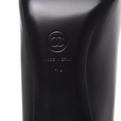 Chanel Lambskin Grosgrain Cap Toe Pumps 40 Black 8 of 9