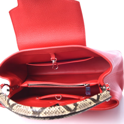 Louis Vuitton Taurillon Python Capucines MM Rubis 5 of 7