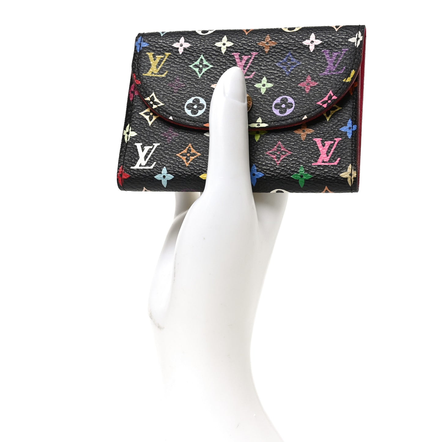 Monogram Multicolor Business Card Holder Black Grenade