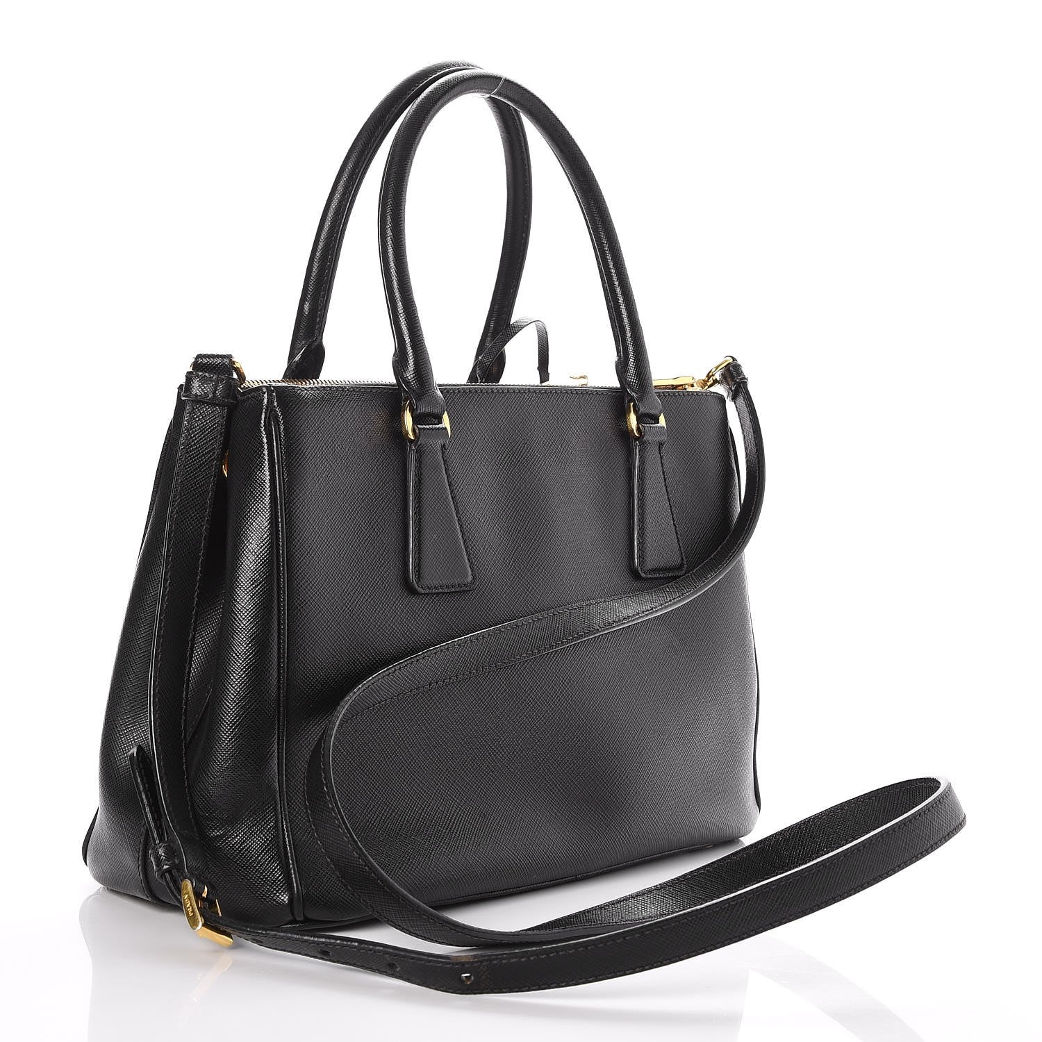 Prada Saffiano Small Galleria Double Zip Tote Black 3 of 7