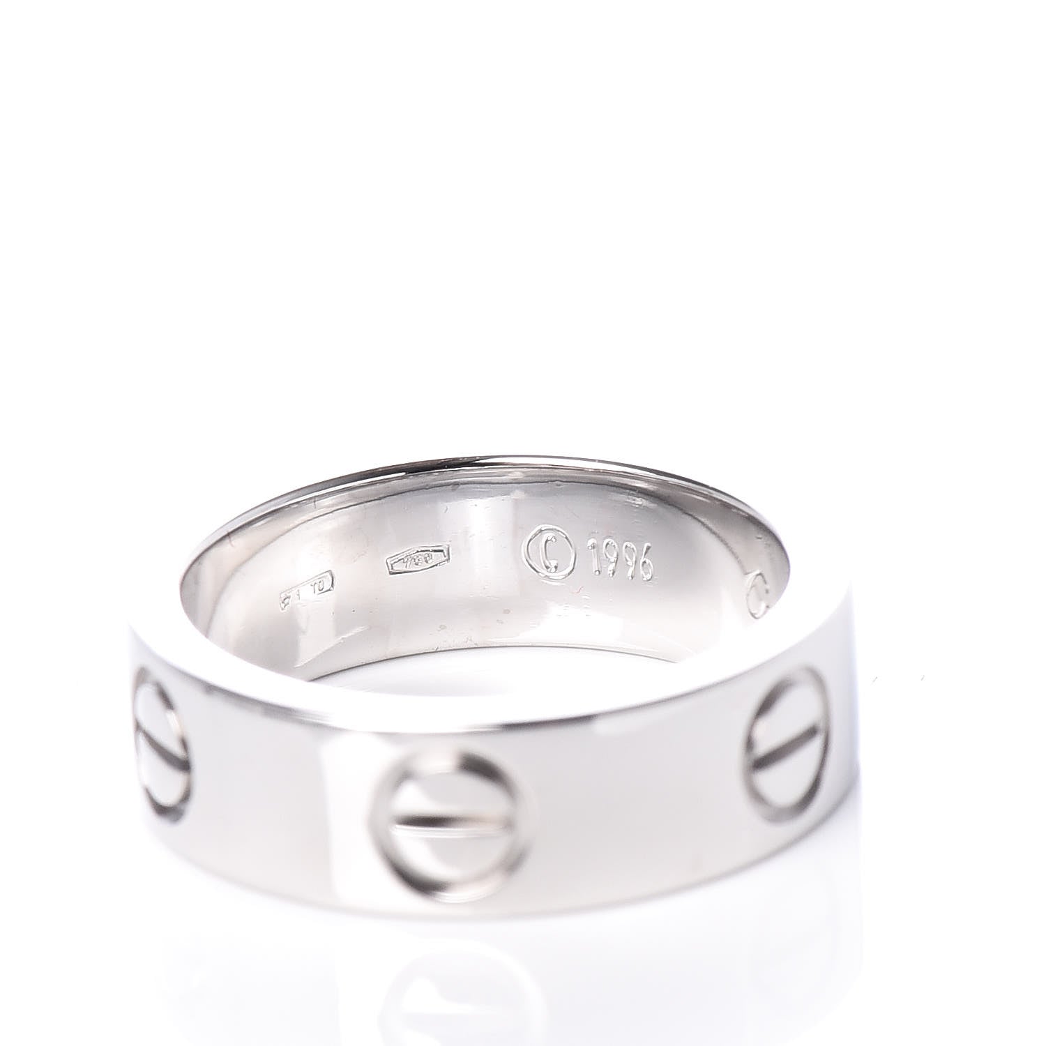Cartier 18K White Gold 5.5mm LOVE Ring 49 4.75 4 of 6
