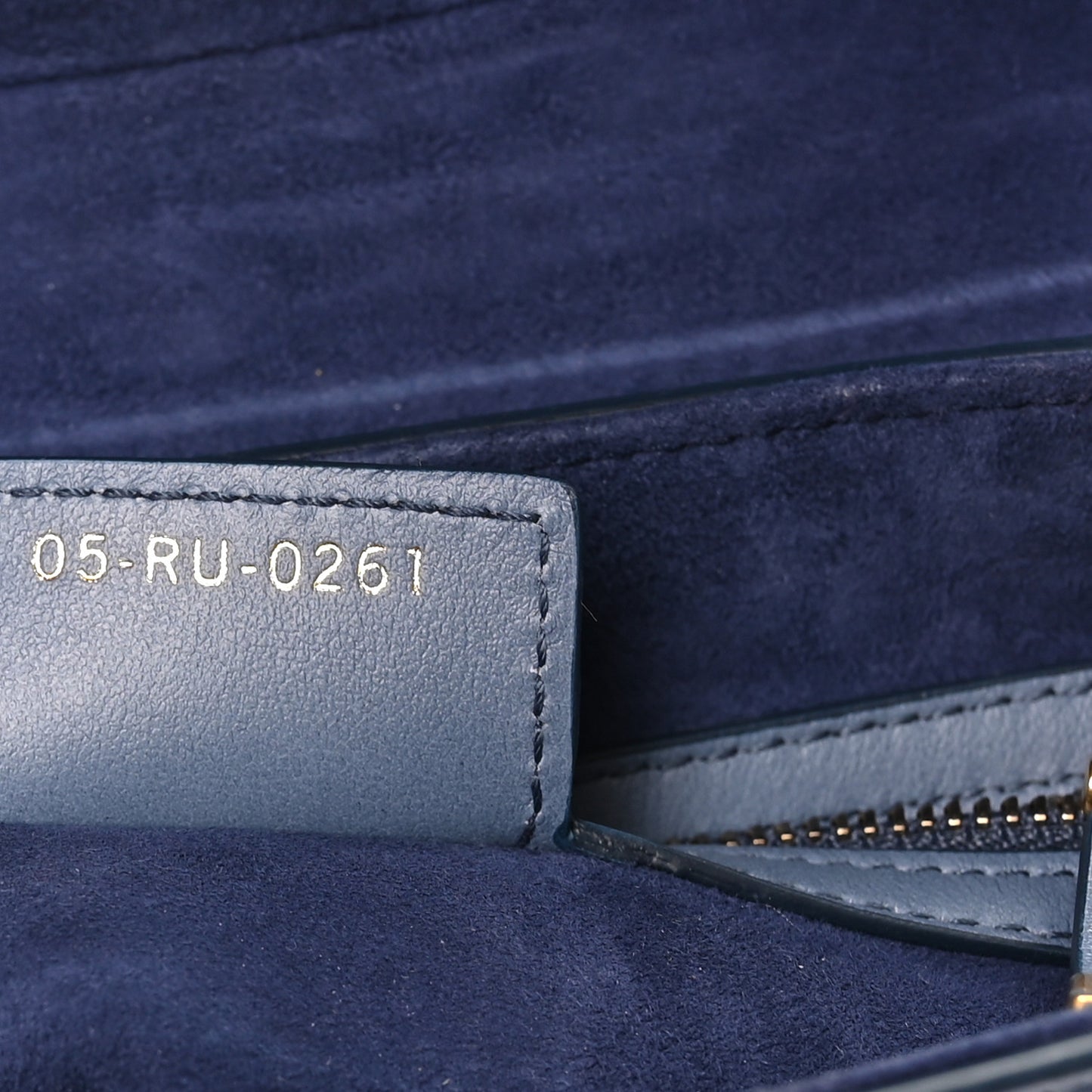 Calfskin Gradient Saddle Bag Indigo Blue