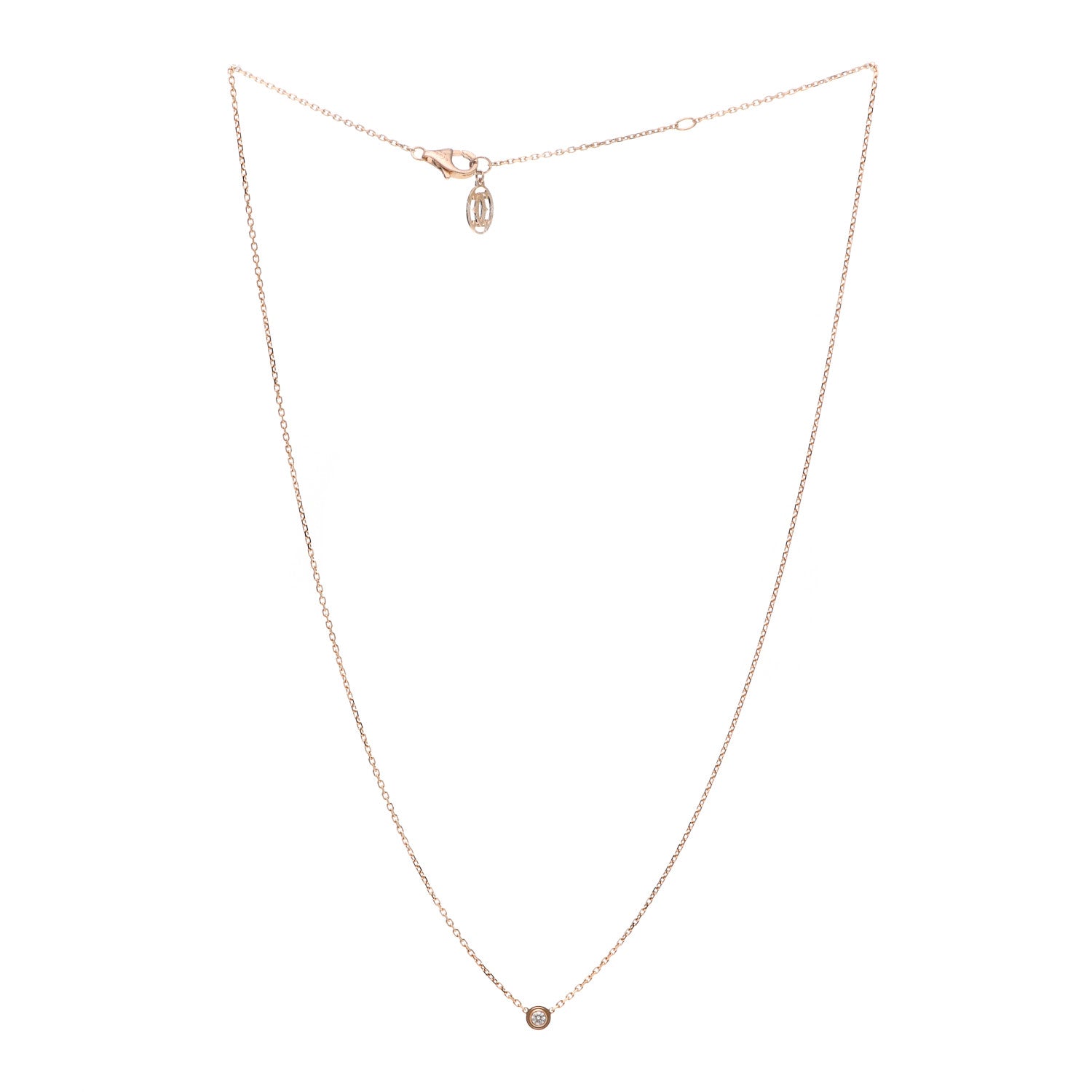 Cartier 18K Pink Gold Diamond XS D'Amour Pendant Necklace 3 of 5