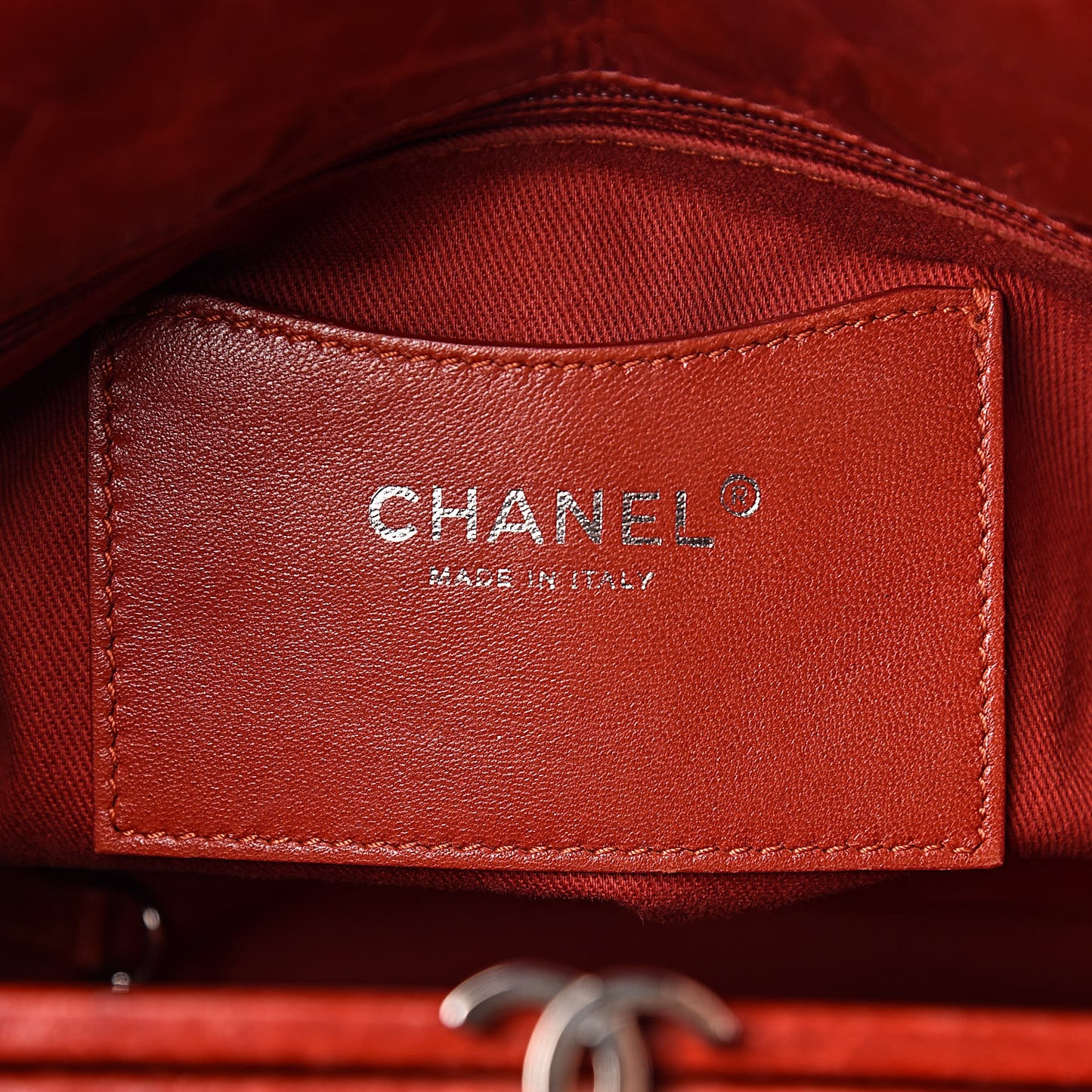 Glazed Calfskin Quilted Large Just Mademoiselle Bowling Bag Red