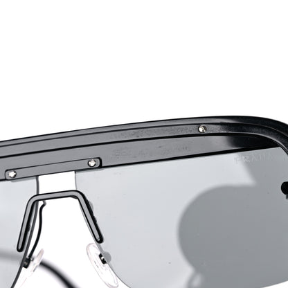 Prada Rectangular Sunglasses SPR 15U Black 7 of 9