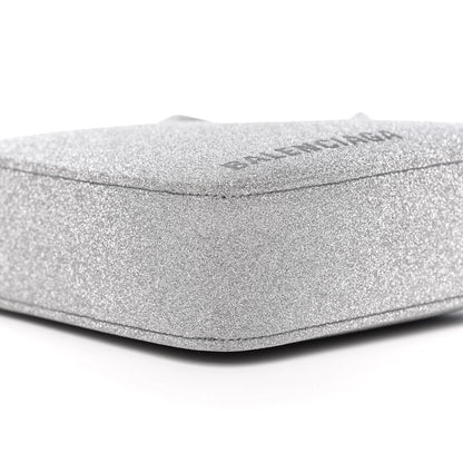 Balenciaga Glitter XS Triangle Duffle Argent Black 9 of 10