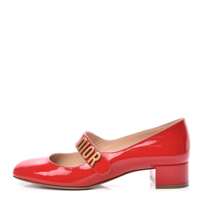 Christian Dior Patent Baby-D Ballet Pumps 38.5 Deep Red 1 of 8