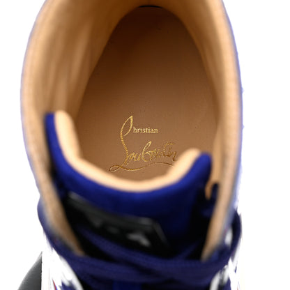 Christian Louboutin Grained Calfskin Mens Vida High Top Flat Sneakers 41 By Night 6 of 8