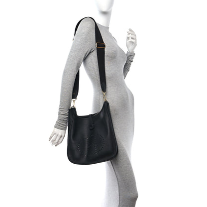 Hermes Taurillon Clemence EVELYNE III PM Black 2 of 11