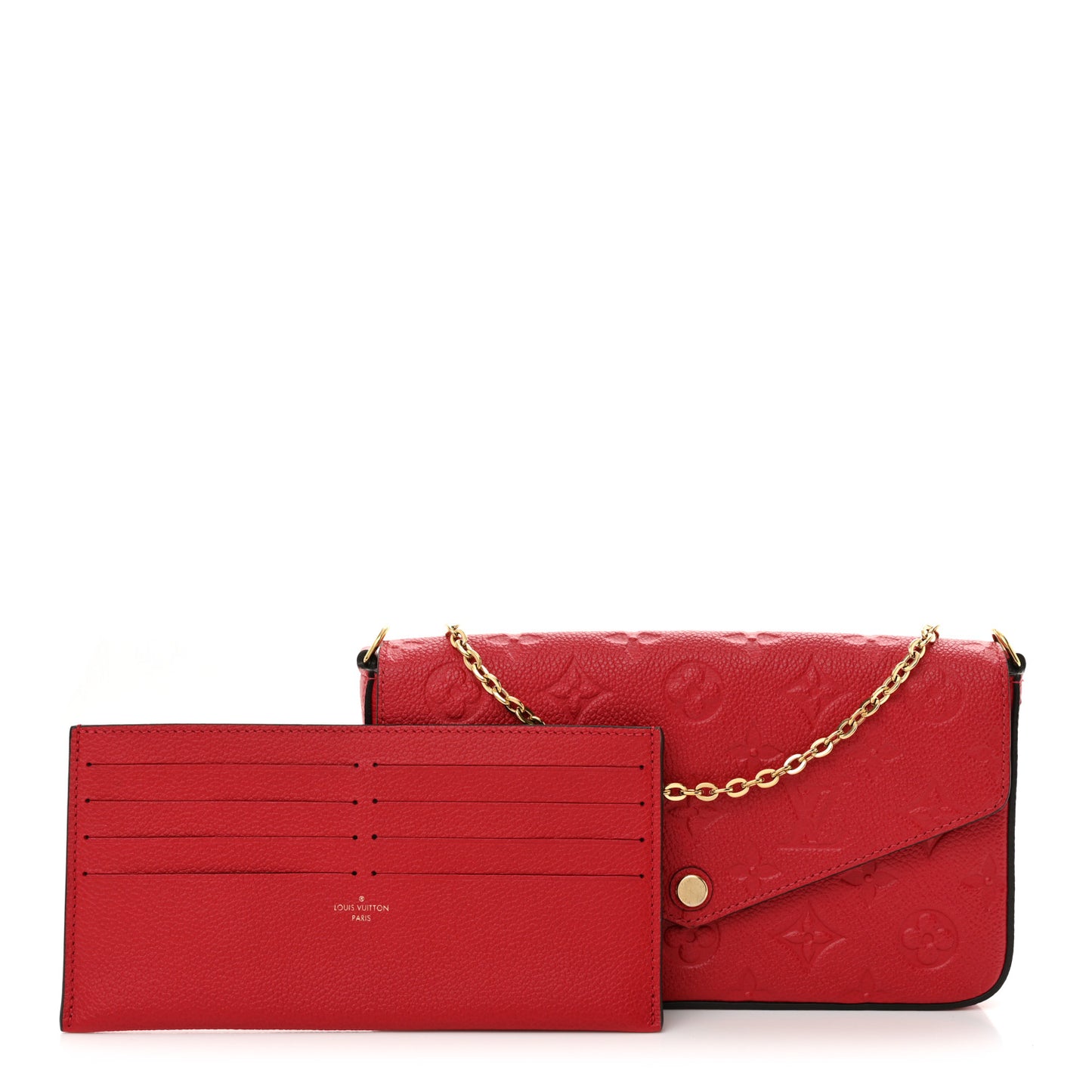 Empreinte Pochette Felicie Chain Wallet Scarlet