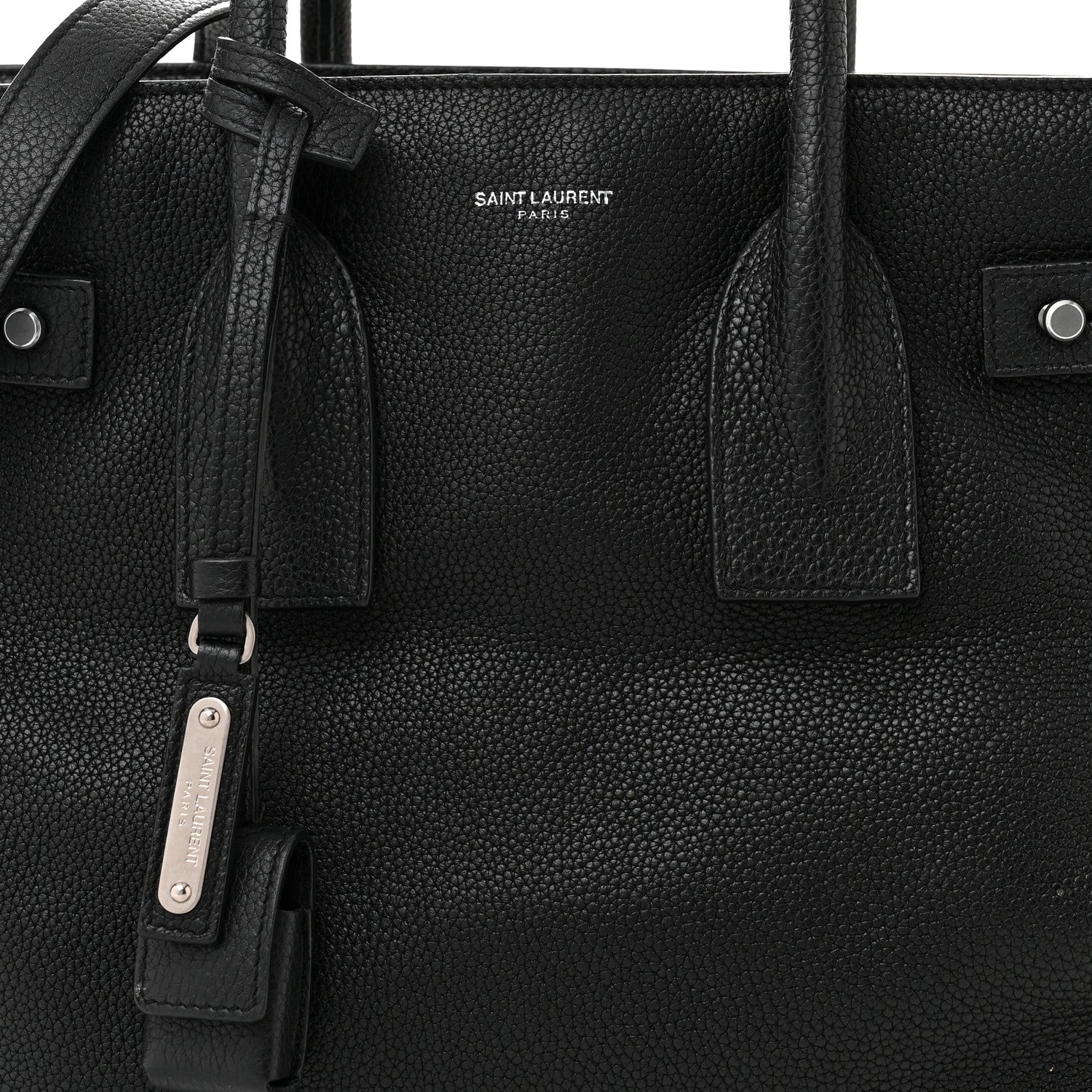 Saint Laurent Grained Calfskin Small Supple Sac De Jour Black 8 of 16