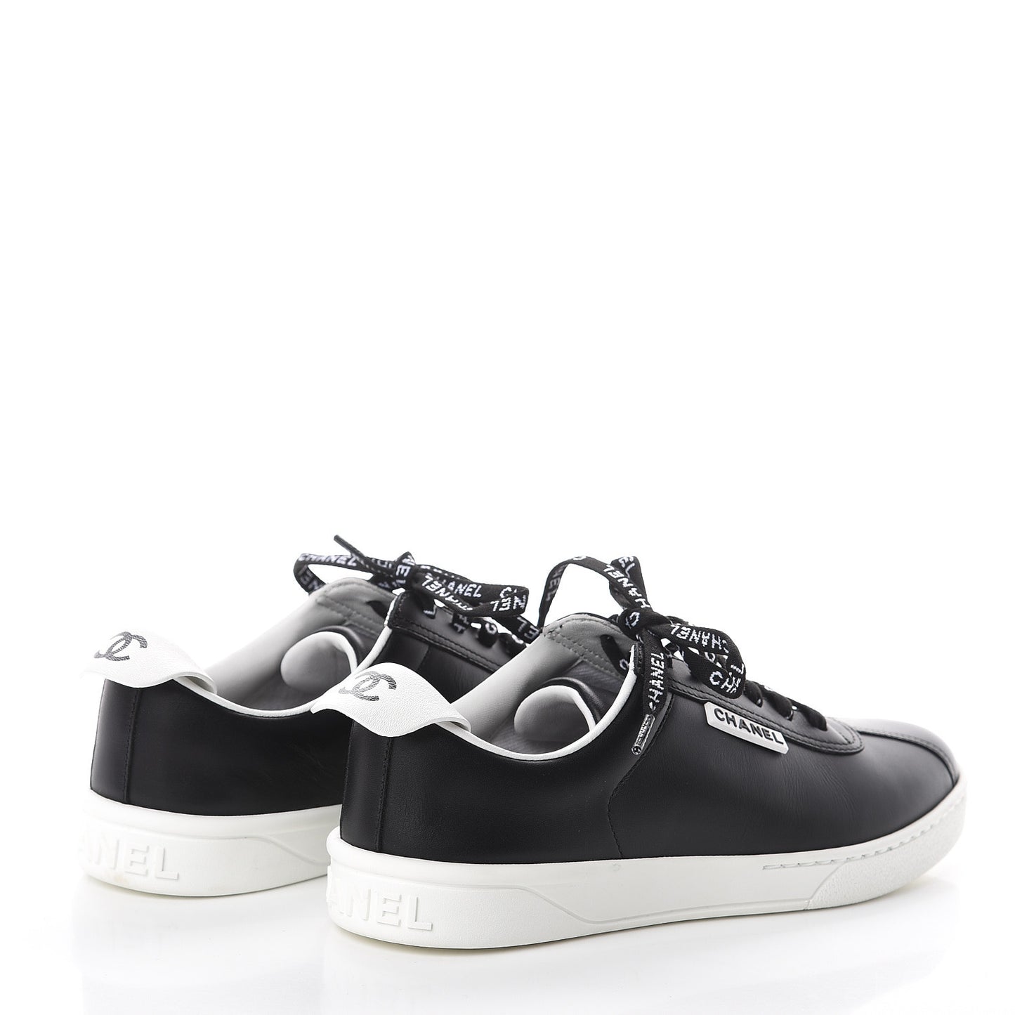 Calfskin CC Womens Sneakers 36 Black