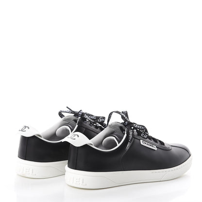 Chanel Calfskin CC Womens Sneakers 36 Black 4 of 7